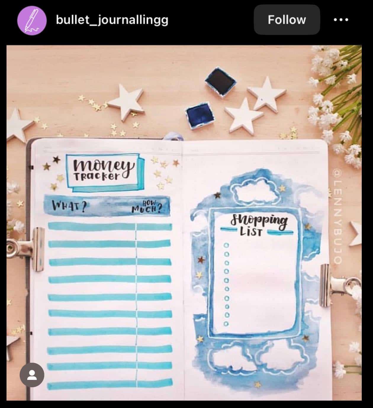 15 Blue Bullet Journal Spreads That Will Up Your Organization Game ...